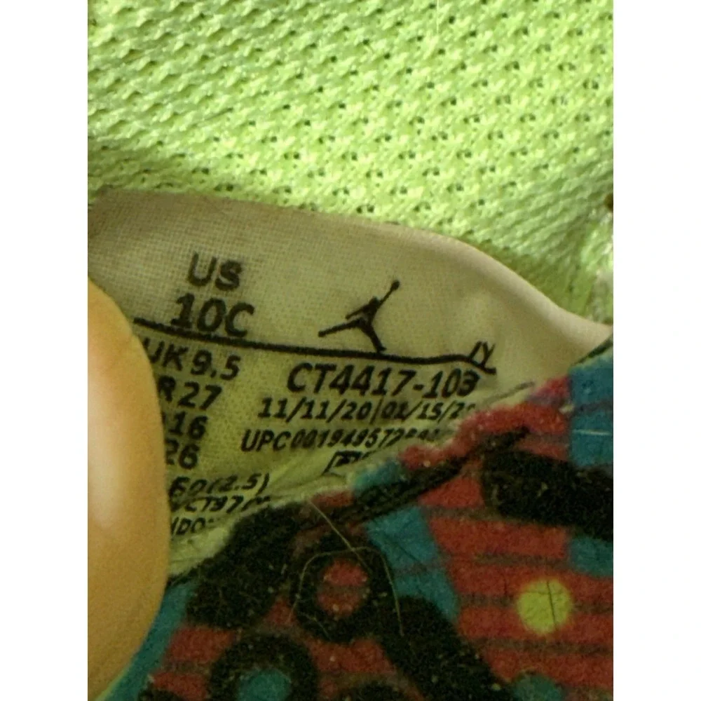 Nike Air Jordan 6 Retro Toddler Size 10C Multicolor Walking Shoe Comfort Sneaker
